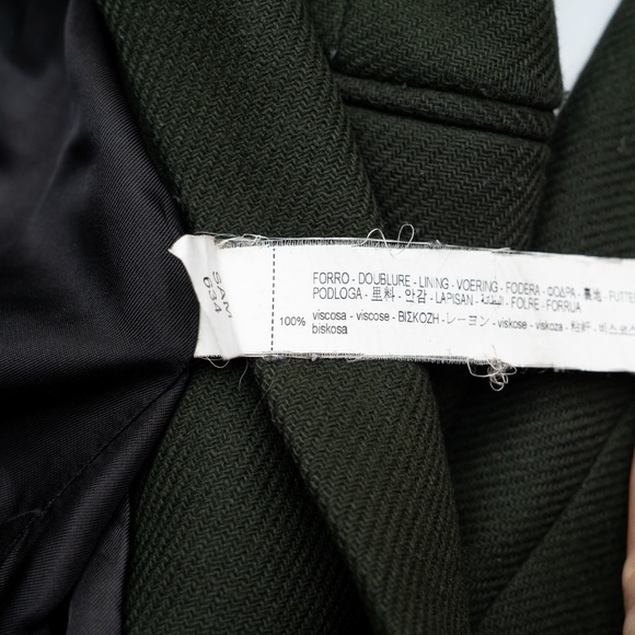 size S Zara Billiard Green Belted Wool Blend Coat Buckle Jacket - Picture 5 of 5